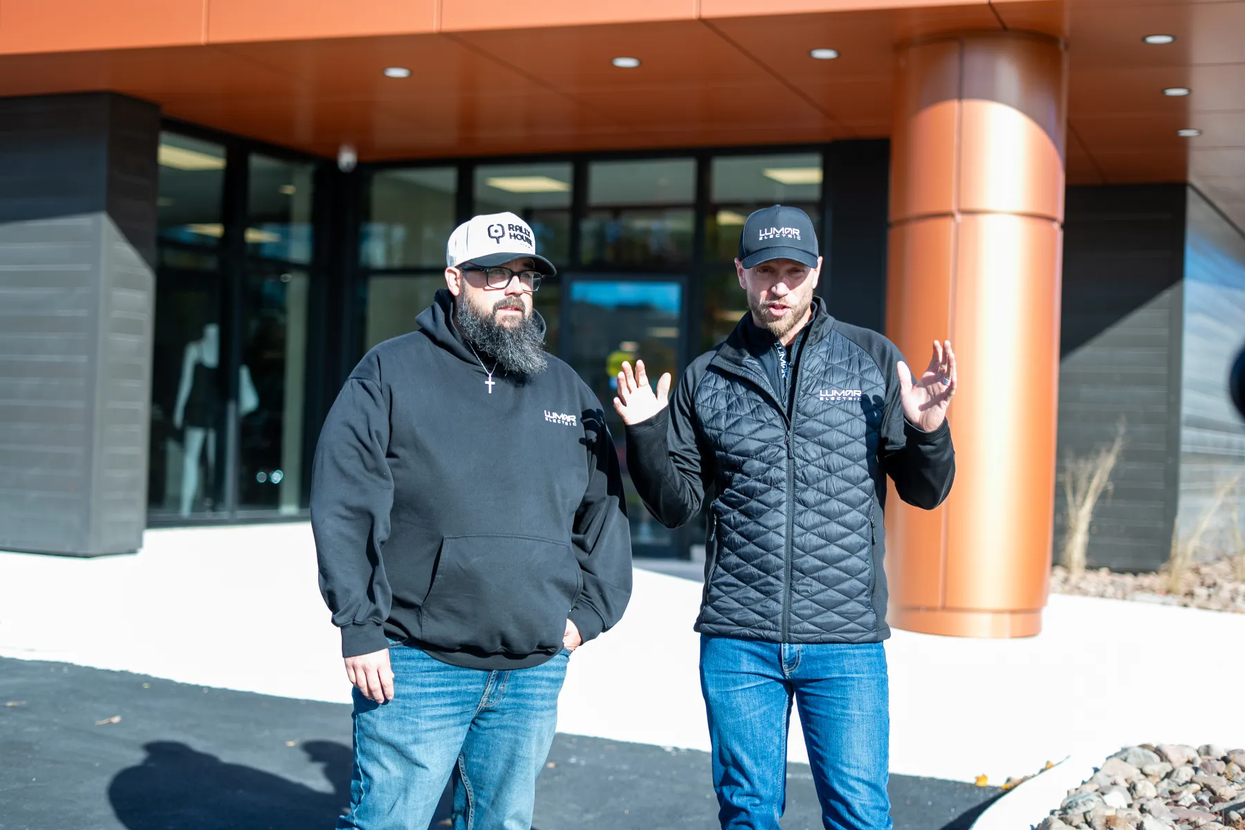 Nick Pietrsma of LuMar SmartSpace at the entrance of Rally House