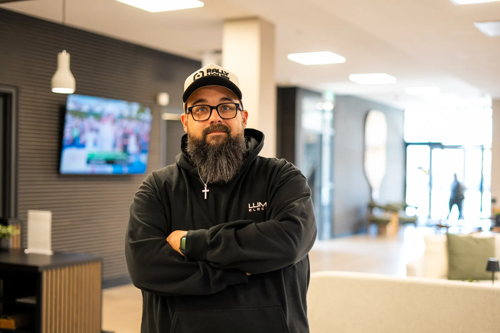 Nick Pietrsma of LuMar SmartSpace inside Rally House